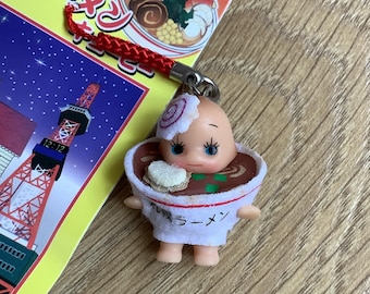 Kewpie dolls in Ramen wallet, bag, key charm