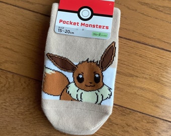 Eevee, Pokemon Kids Sneaker Socks, Size 15-20 cm