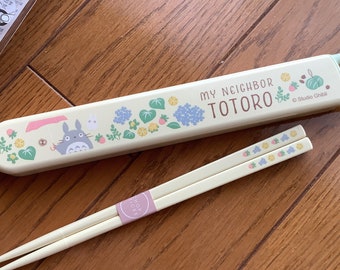 My neighbor Totoro lunchbox cutlery, portable chopsticks with box, Studio Ghibli