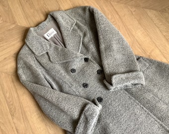 Vintage Christian Dior, Mademoiselle Dior Gray Wool Flare Peacoat