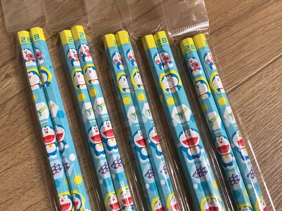Doraemon 2B Pencils, Set of 10, Made in Japan - Etsy