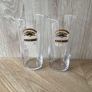 Kirin beer glasses, set of 2