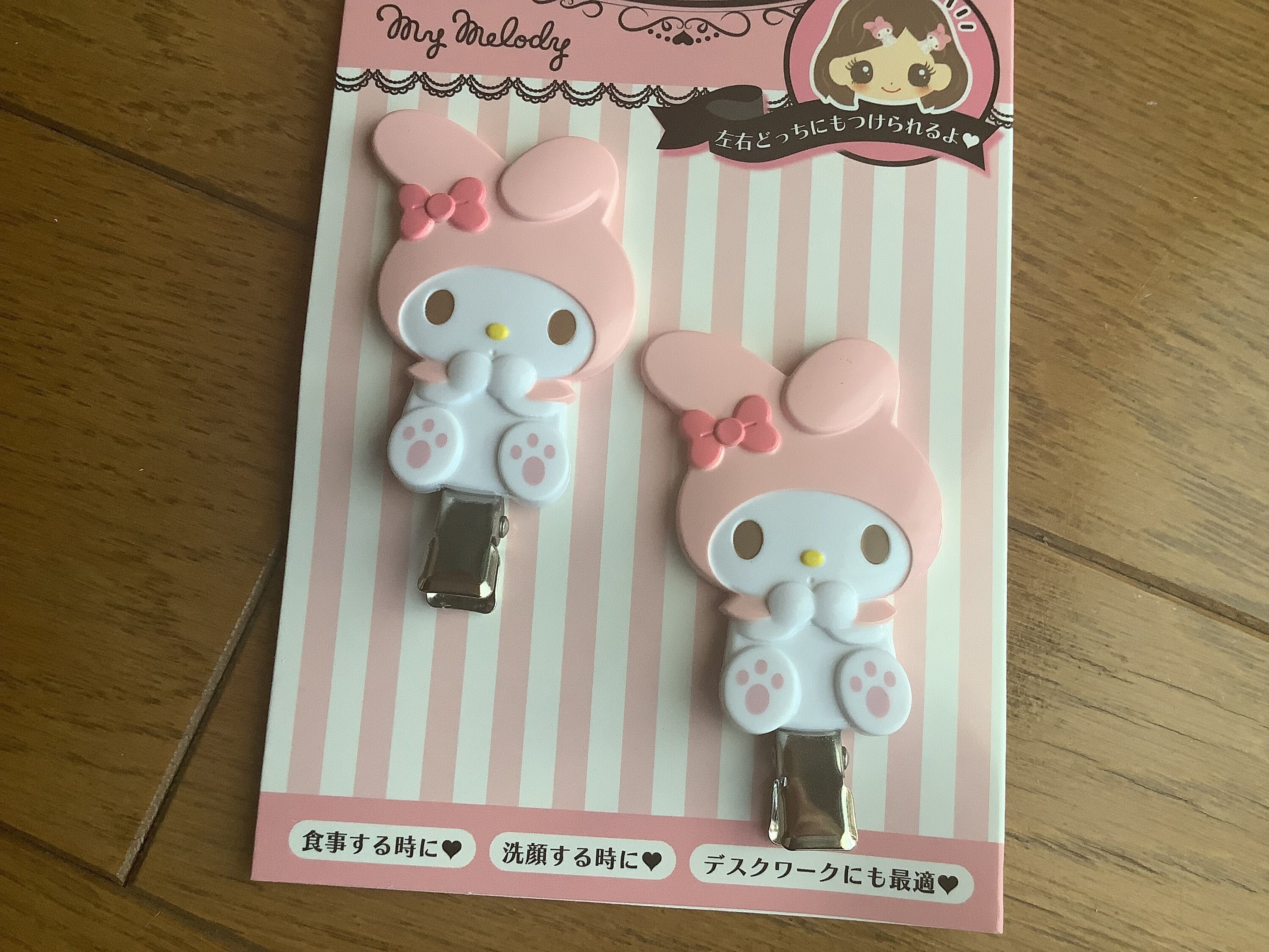 My Melody Hair Clips, Set of 2, Sanrio - Etsy
