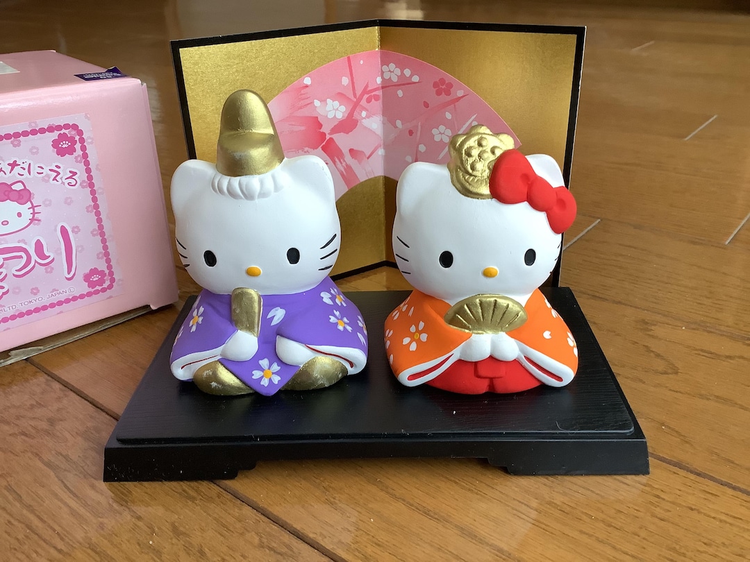 Hello Kitty and Daniel Ceramic Hinamatsuri Dolls Day Decor - Etsy