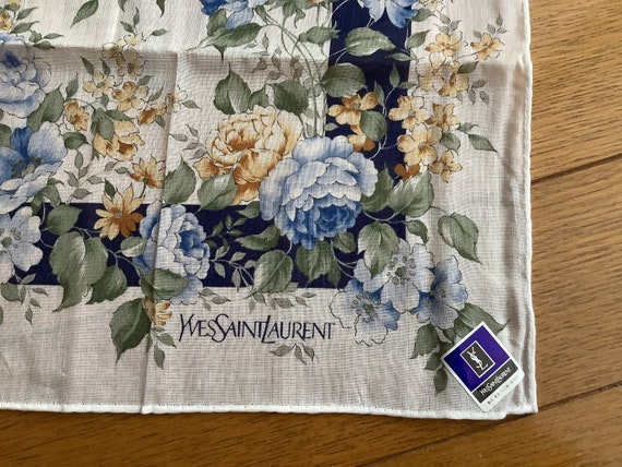 Vintage Yves Saint Laurent handkerchief, Floral H… - image 3