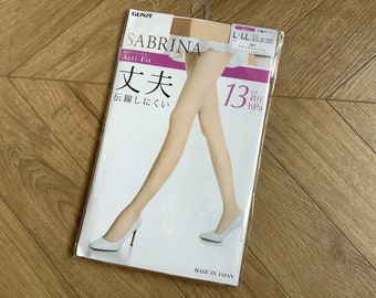 GUNZE, Pantyhose, sheer tights. Made in Japan. Beige