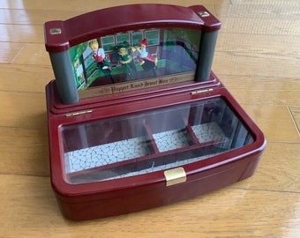 Vintage Puppet Music Box Jewelry Box, Made in Japan
