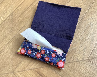 Japanese chirimen charming tissue paper holder, pouch
