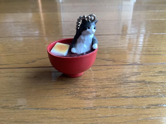 Cat in Shiruko, bag,  key charm, key chain, funny… - image 3