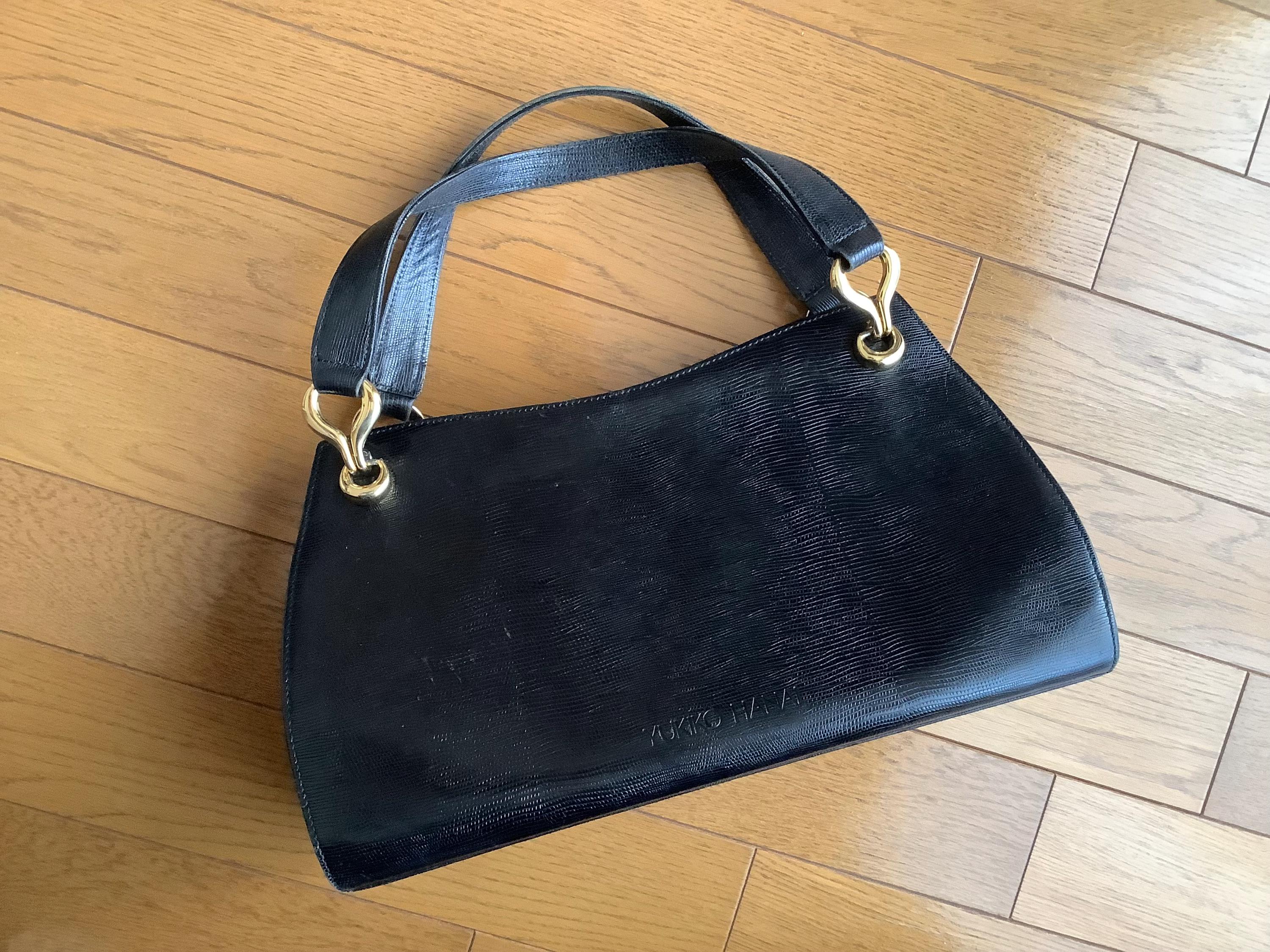 Vintage Yukiko Hanai Black Cow Leather Handle Bag - Etsy