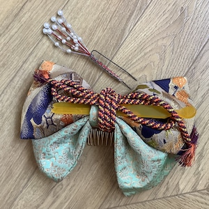 Vintage Japanese hair comb, kimono hair barrette