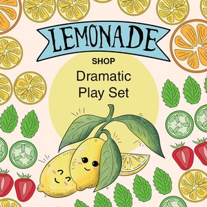 Printable Lemonade Stand Dramatic Play Pretend Play Set