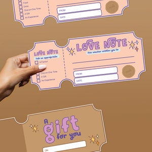 Modèles de coupons imprimables personnalisés pour reconnaissance de dette (I Owe You)