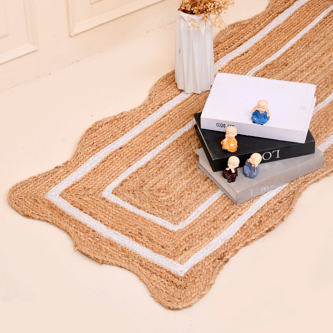Natural Jute Area Rug Custom Size Rug Jute Rug 8x10 Bohemian Jute Rug ...