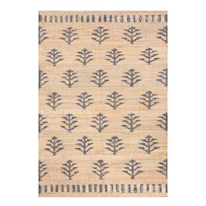 Bohemian Jute Rug Handmade Jute Braided Rug Natural Jute Rug Jute Dhurrie Rug Contemporary Rug Vintage Area Jute Rug Moroccan Rug Custom Rug
