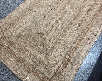 Natural Jute Rug , Living Room Rug Braided Area Rug Bohemian Jute Rug Rectangular Jute Rug,Decor Rug, Jute Area Rug, Square Jute Custom Rug