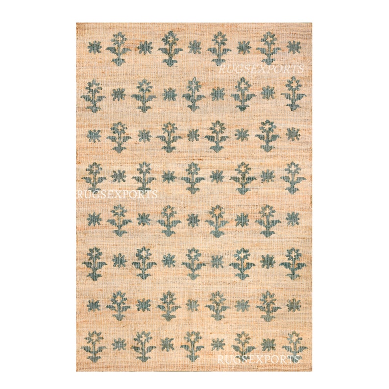 Indian Handmade Cotton Jute Rug Every Color Pattern Rug Vintage Jute