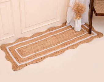 Jute Rug - Natural Jute Rug, Jute Braided Rug, Bohemian Jute Rug, Jute Area Rug, Boho Decor Rug, Custom Size Rug
