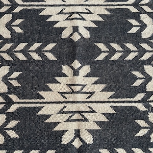8x10, 9 x 12 Ft Wolle Jute Kelim Teppich, Handgewebter, Wolle und Jute Teppich Handgemacht, Kelim Dhurrie Teppich, Traditioneller Inder / WOLL-JUT-TEPPICHE