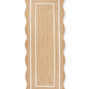 Kammusslig matta - Kammusslig jutematta, kammusslig jutematta, kammusslig matta, boho-inredning, kammusslig löparmatta, jute kammusslig matta, specialanpassad matta bild 6