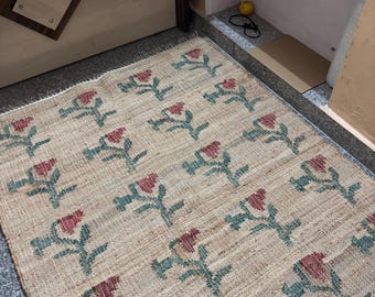 handgemaakt jute vloerkleed, housewarming jute vloerkleed, jute vloerkleed buiten, jute vloerkleed slaapkamer woonkamer jute vloerkleed, jute vloerkleed entree, jute vloerkleed bloemen