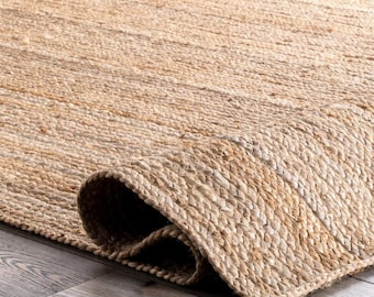 Tapis en jute naturel, tapis tressé en jute, tapis en jute bohème, tapis en jute rectangulaire, décoration bohème, tapis en jute, tapis en jute, tapis d'Halloween sur mesure