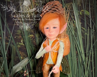 OOAK Mixed Media Sculpture Titled "Sprig & Thora"