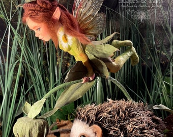 OOAK Mixed Media Sculpture Titled "Vaela & Thorfinn"