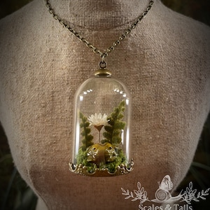 Fairy Garden Terrarium Frosch Halskette