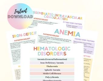 Med Surg Trastornos del sistema hematológico, Notas de estudio de enfermería, Digital, 12 Trastornos hematológicos, Fisiopatología, Etiología, Escuela de enfermería