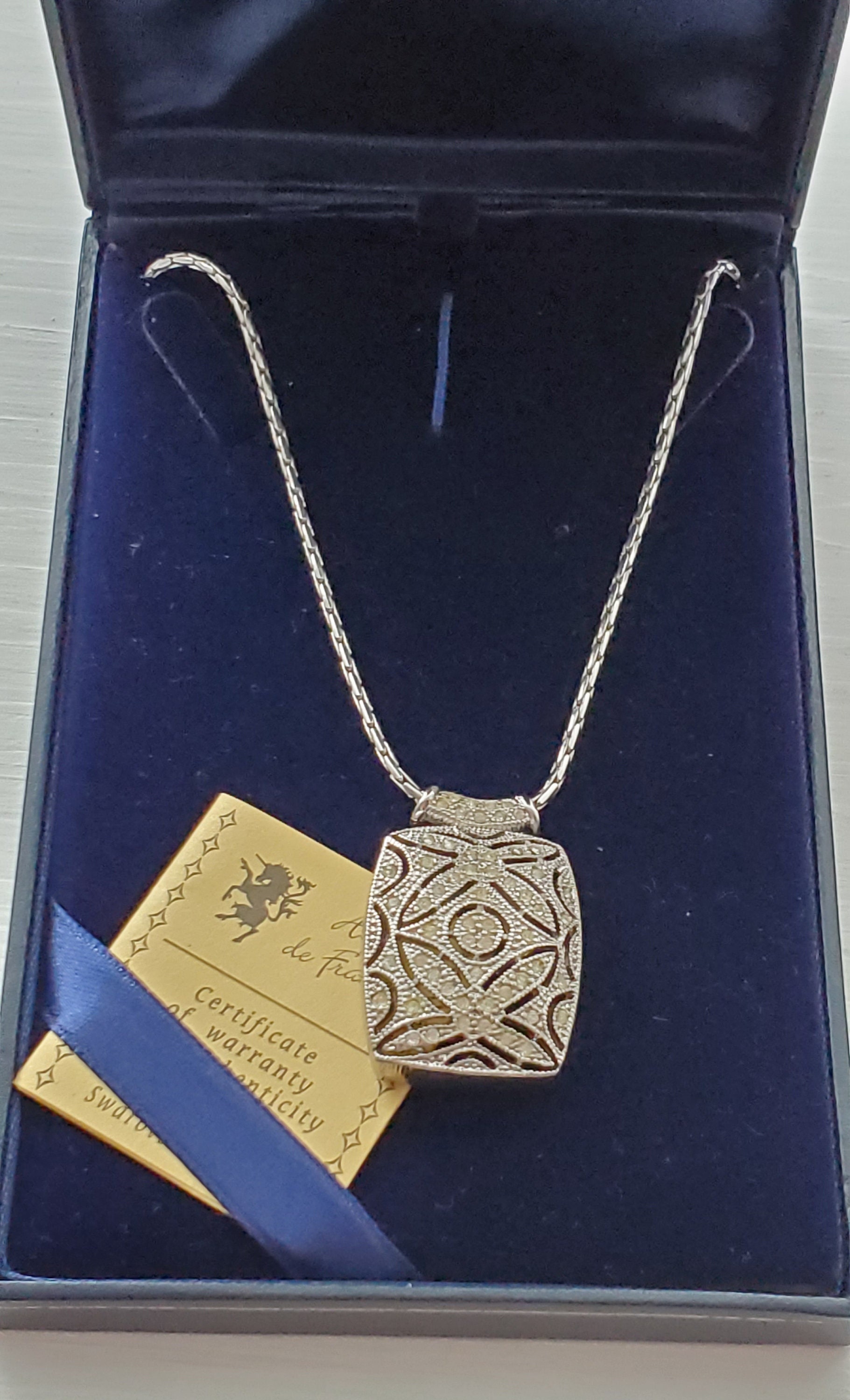 Art De France Swarovski Pendant Necklace Etsy