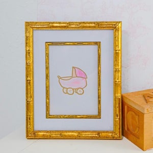 Arte de acuarela para guardería, pintura de acuarela, arte de guardería, decoración de guardería, guardería de niñas, tarjeta de felicitación, tarjeta de agradecimiento