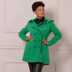 Emerald green peacoat on sale