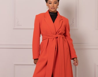 【INCHANT ME】[Wool 90%] Big collar robe handmade long coat 80c27969-828a-4724-b93a-