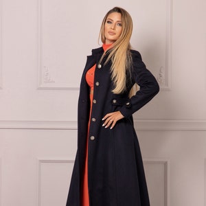 Maxi blazer coat sales