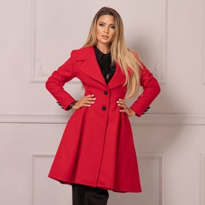 Plus fit and flare coat on sale