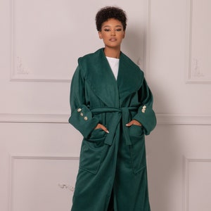 Emerald green trench coat womens clearance