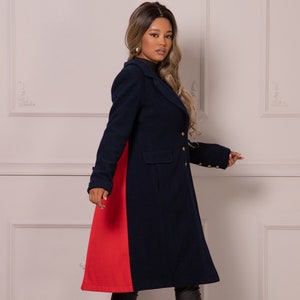 Red peacoat plus size hotsell