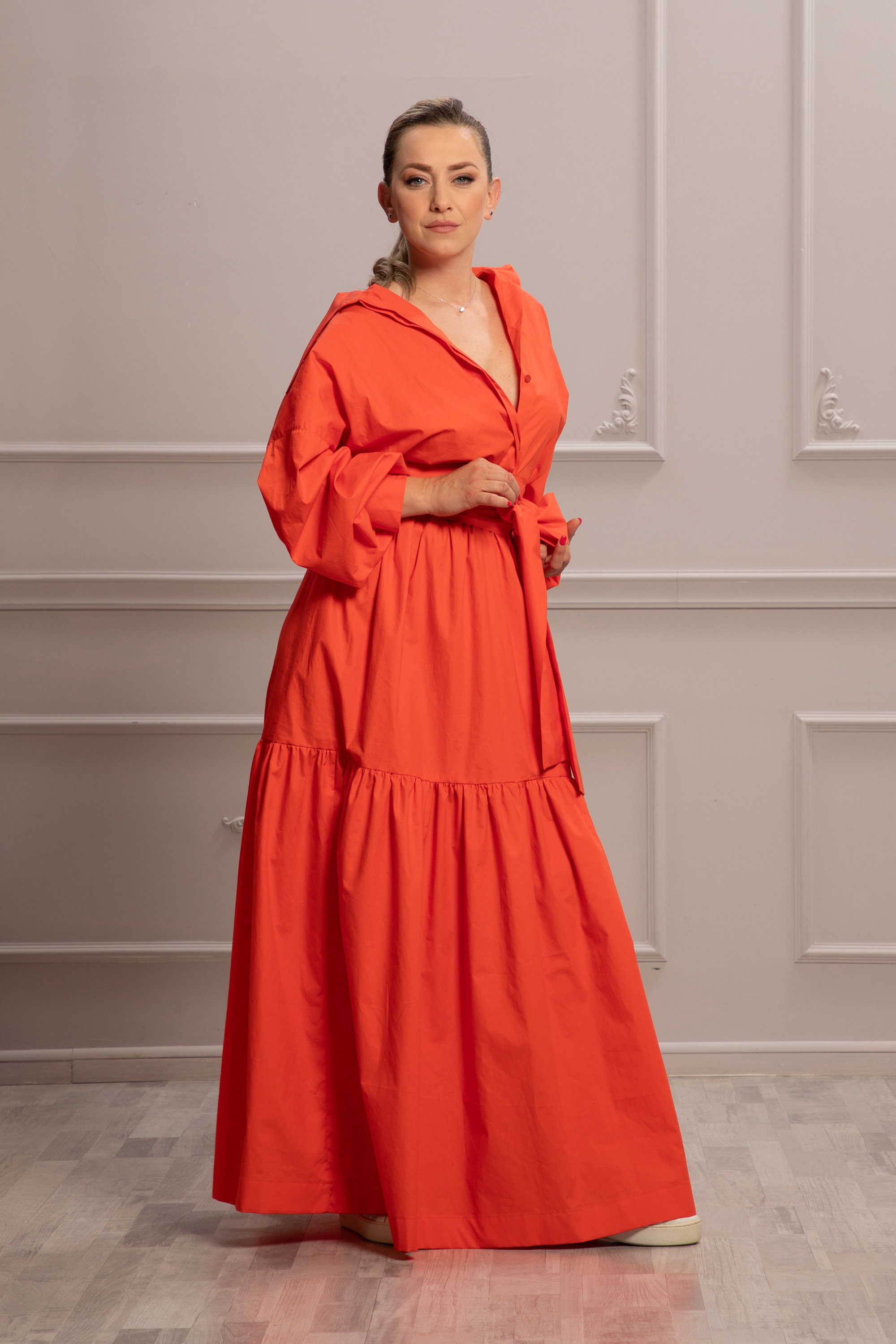 orange formal dress with sleeves Orange Formal Dresses & Evening Growns