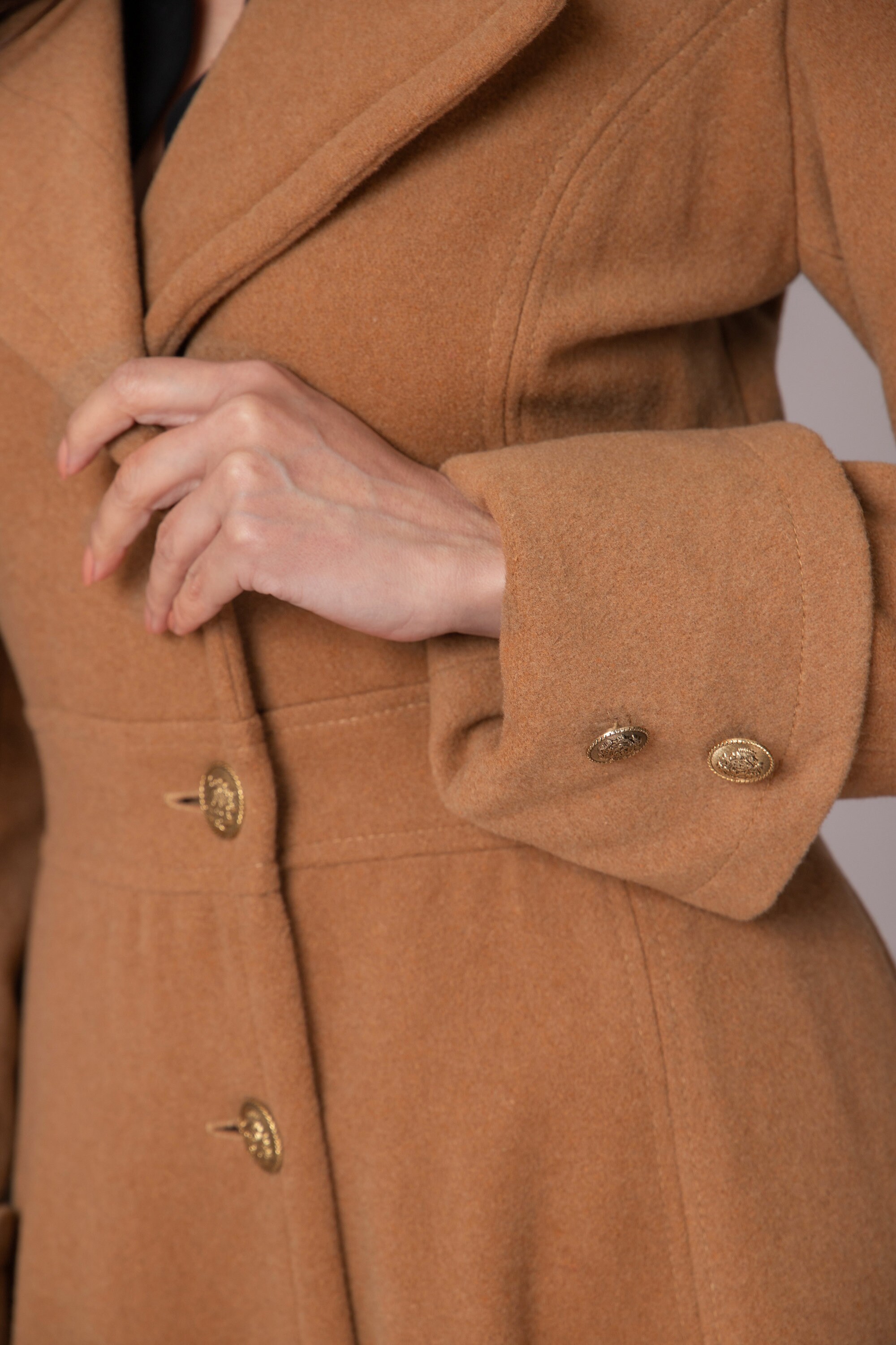 Statement Wool Cashmere Maxi Overcoat With Fox Fur Hood
