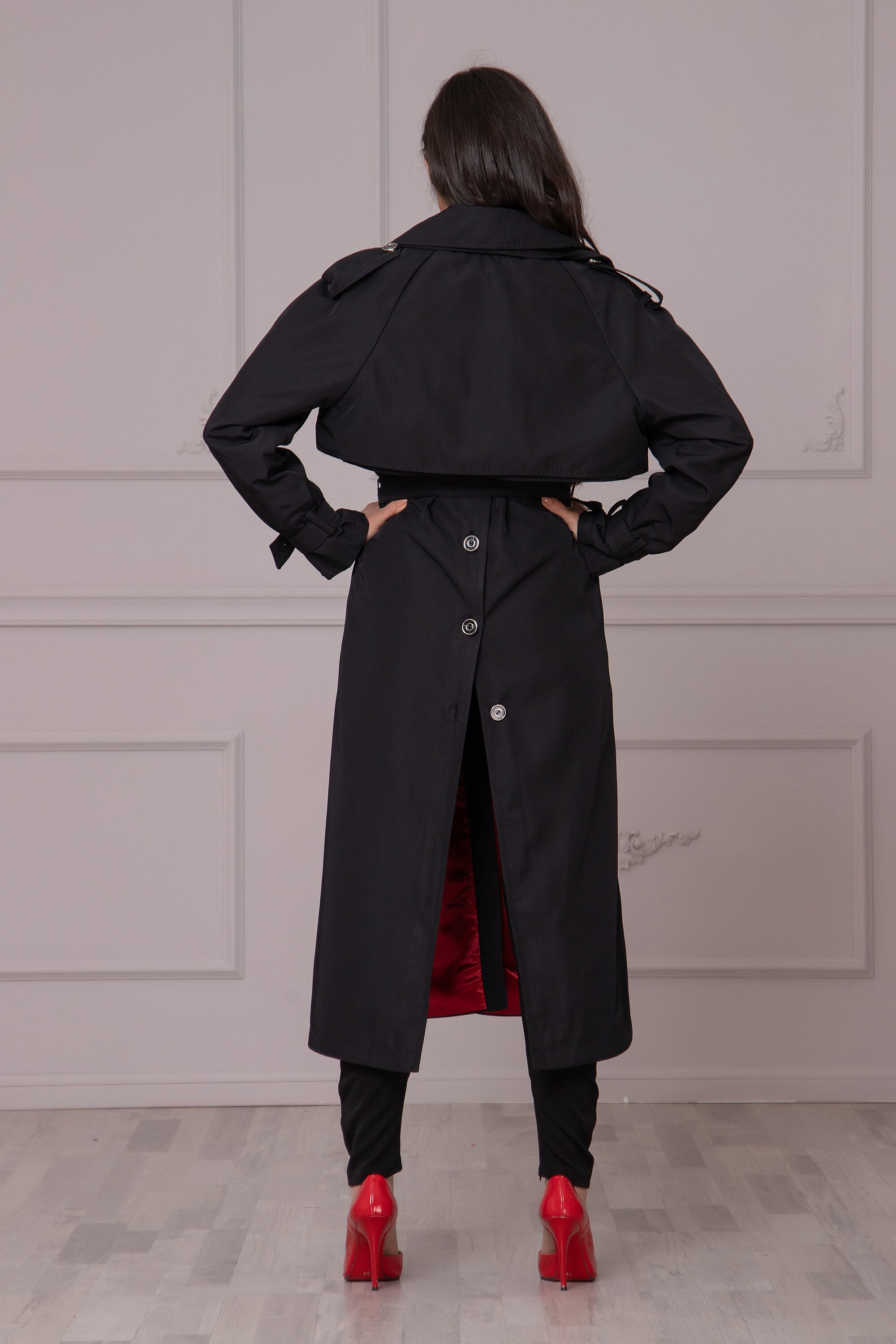 Buy Belted Trench Coat With Capelet, 3 in 1 Outfit: Classy Buy Belted Trench Coat With Capelet, 3 in 1 Outfit: Classy