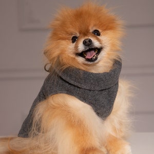 Easy to Dress Wool Cashmere Jacket Sweater for Small Breed Dogs - Yorkie Clothing, Dog Costume, Dachshund Coat, Dog Gift for Dogs