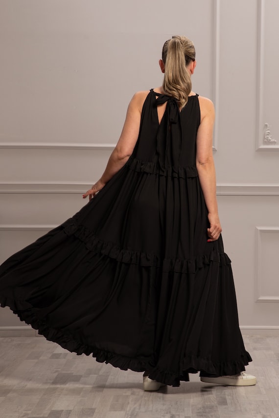 navy blue dress for baby girl Angelina Linen Maxi Dress main image 1