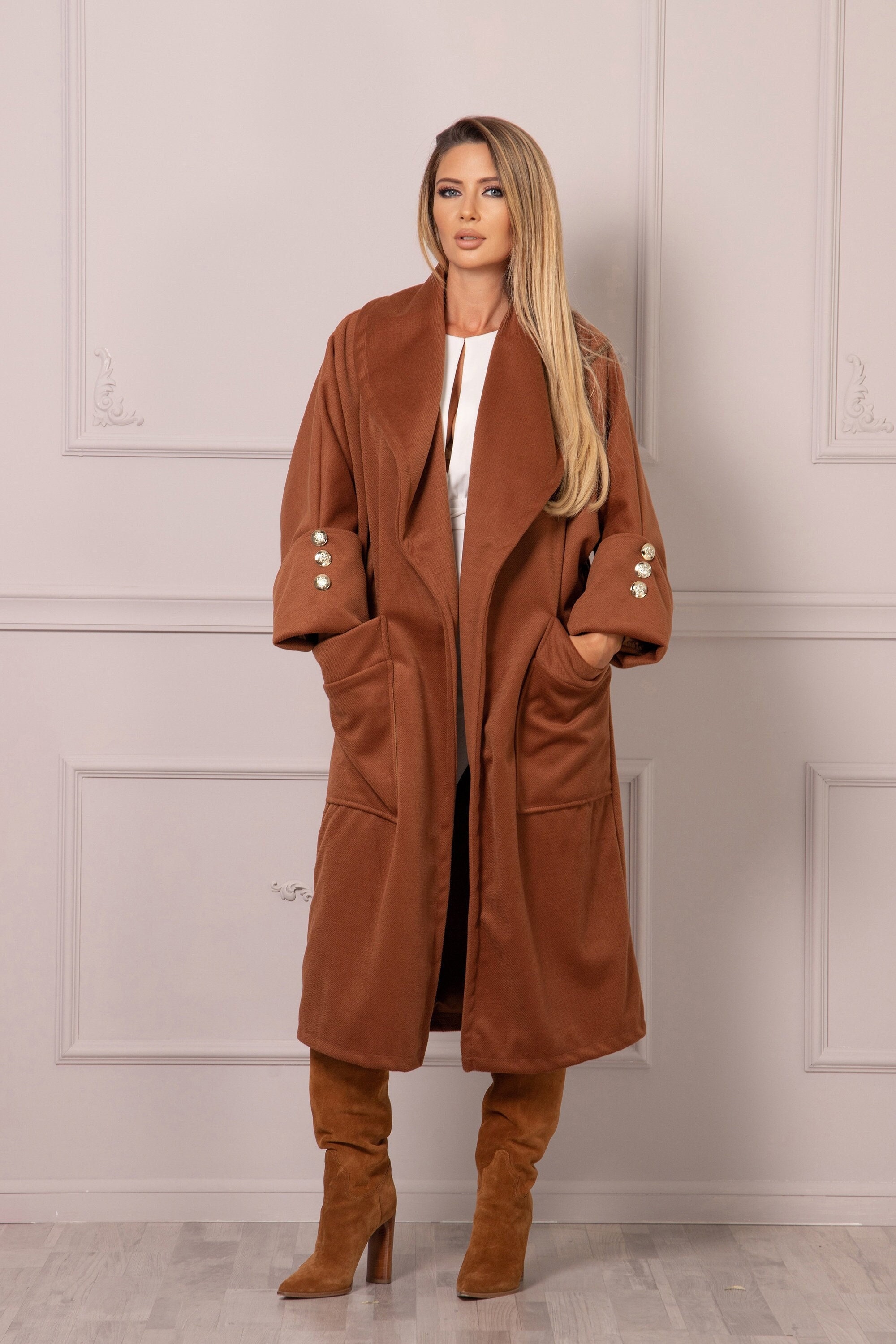 ジャケット・アウター eaphi big collar middle coat brown il_fullxfull.3349504016_se0s.jpg