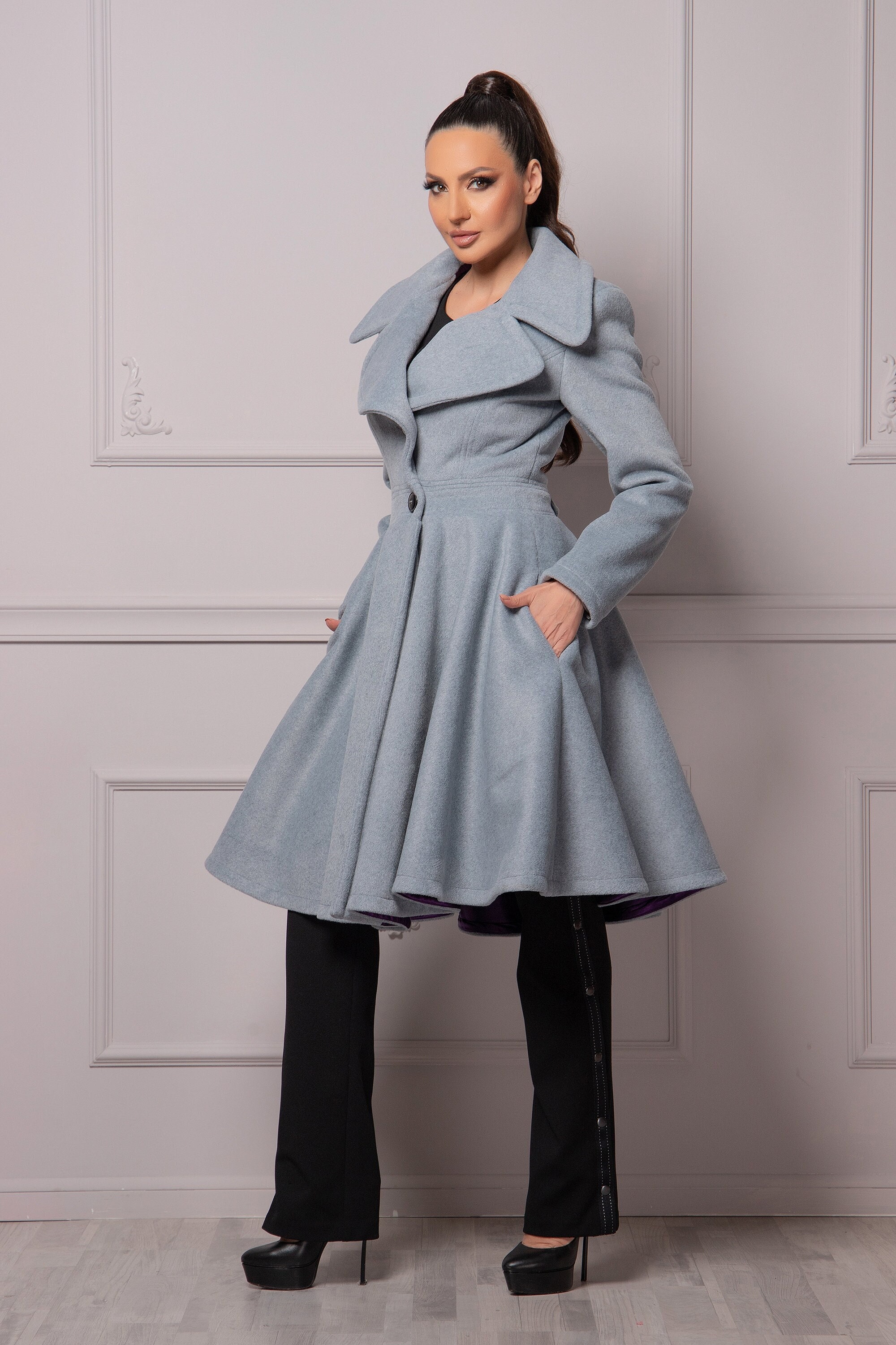 Fit and Flare Coat Etsy Ireland