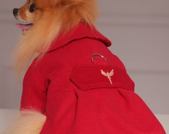 Pet Outfit Jacket for Winter, Corgi Dogs Clothes, Yorkie Dress Coat, Dog Coat with Sleeves, Small Dog Jacket, Dog Apparel, Warm Puppy Coat