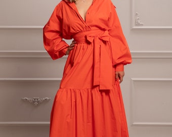 Plus Size Burnt Orange Formal Dress Burnt Orange Satin Prom Dress Bow  Straps Floor Length  Lisposa