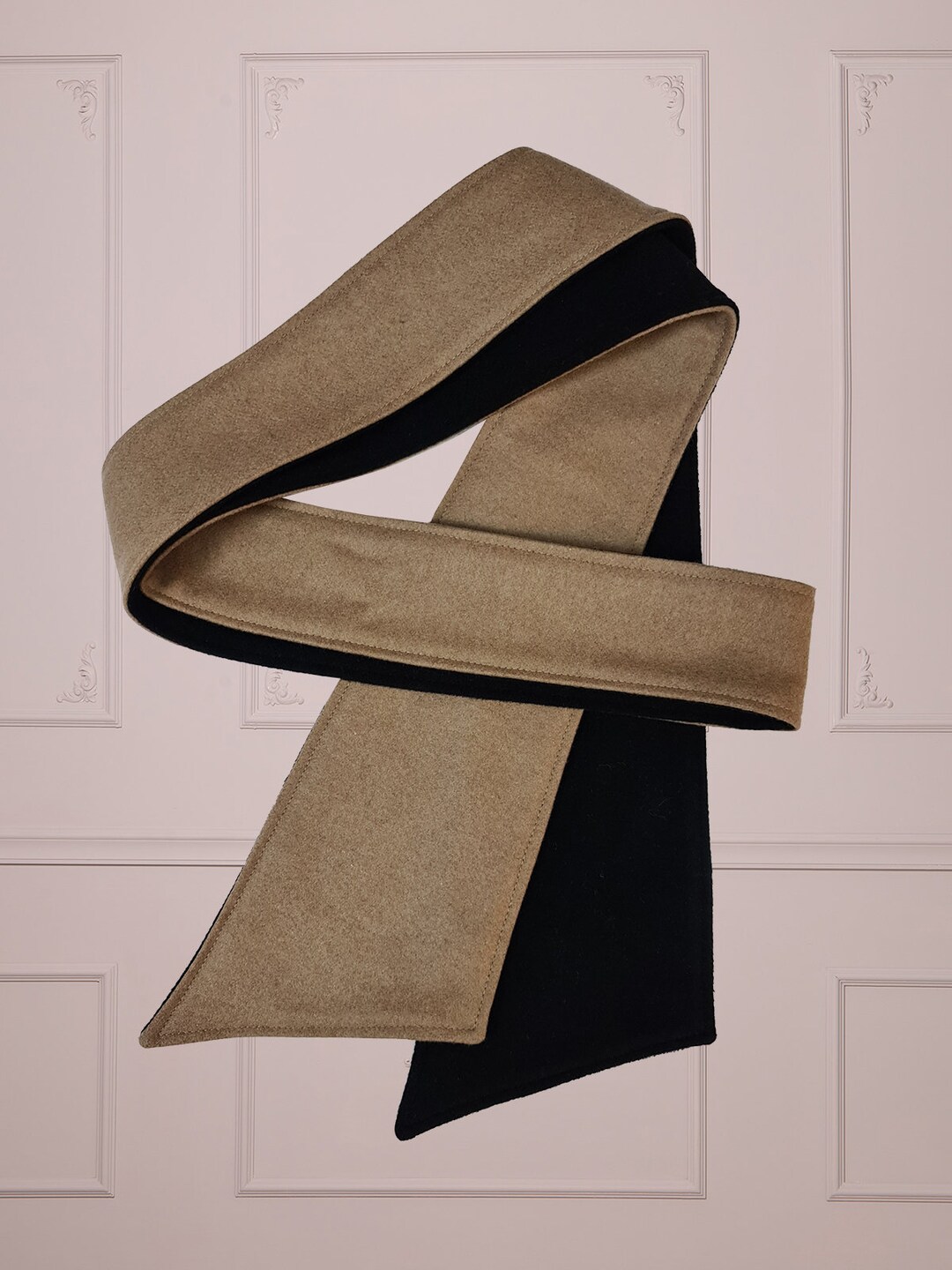 Double Colored Belt for Overcoat Jacket, Coat and Trench Coat Belt