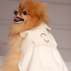 Wool Cashmere Matching Pet Jacket, Small Breed Coat, Cozy Dog Jacket, Party Event Clothes for Dogs, Pomeranian Warm Jacket,Winter Dog Outfit