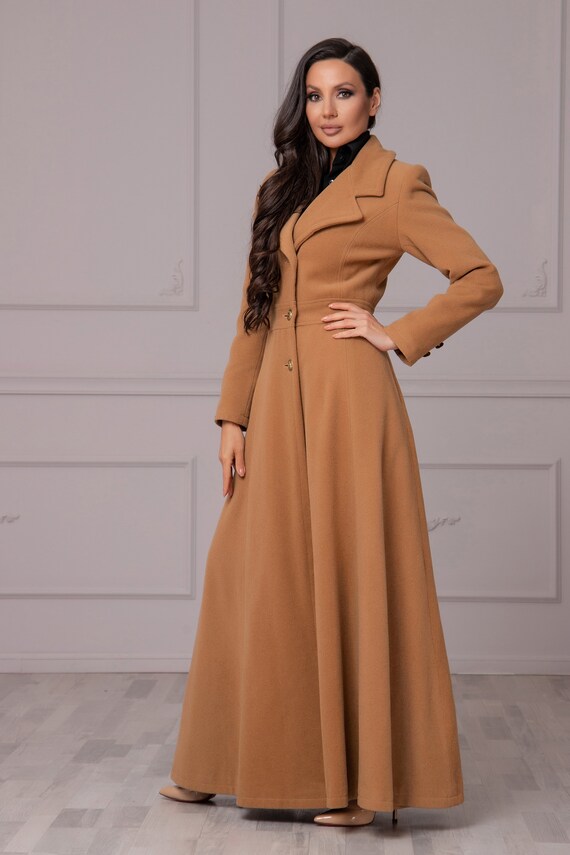 Floor length camel coat 2025